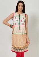 Gili Orange Printed Kurtis