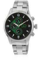 Gio Collection Gad0038A-C Silver/Green Chronograph Watch