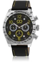 Gio Collection Gad0039-D Black/Yellow Chronograph Watch