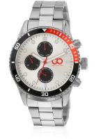 Gio Collection Gad0040-B Silver/Red Chronograph Watch
