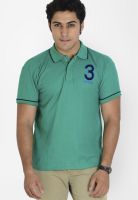 Globus Green Solid Polo T-Shirts