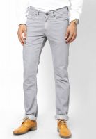 Globus Solid Grey Regular Fit Jeans