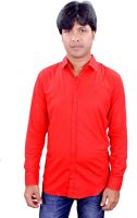Henry Club Men's Solid Casual Red Shirt