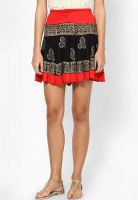 Ira Soleil Black A-Line Skirt