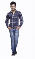 Jads Men's Checkered Casual Blue, Black, Red, White Shirt
