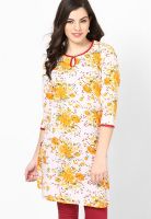 Jaipur Kurti Cream Printed Kurtis