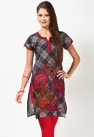 Jaipur Kurti Grey Printed Kurtis