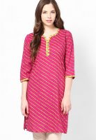 Jaipur Kurti Pink Printed Kurtis