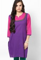 Jaipur Kurti Purple Printed Kurtis