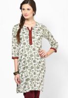 Jaipur Kurti White Printed Kurta