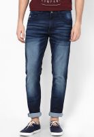 John Players Blue Solids Skinny Fit Jeans