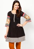 Jugnu Black Printed Kurtis