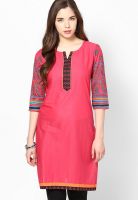 Karigari Pink Printed Kurtis