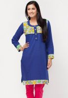 Kurti'S Blue Printed Kurtis