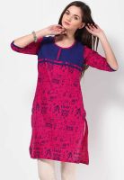 Kurti'S Fuchsia Printed Kurtis