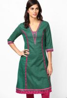 Kurti'S Green Printed Kurtis