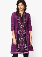 Kurti'S Purple Embroidered Kurtis