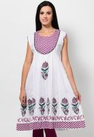 Kurti'S White Printed Kurtis