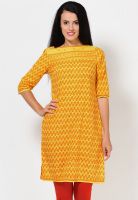 Kurti'S Yellow Printed Kurtis