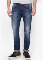 Lawman Pg3 Blue Solid Slim Fit Jeans