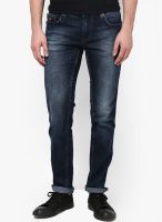 Lawman Pg3 Blue Solid Slim Fit Jeans