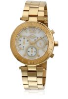 Lee Cooper Lc-1309Lg Golden/White Chronograph Watch
