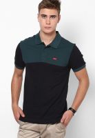 Levi's Black Solid Polo T-Shirts