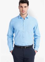 Mark Taylor Blue Striped Slim Fit Formal Shirt