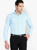 Mark Taylor Check Blue Formal Shirt