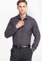 Mark Taylor Checked Brown Formal Shirt