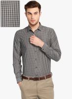 Mark Taylor Grey Checked Slim Fit Formal Shirt