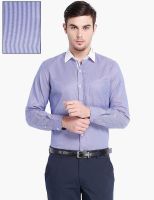 Mark Taylor Light Blue Solid Slim Fit Formal Shirt