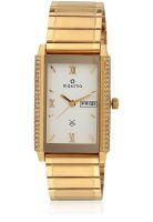 Maxima 19742Cmgy Golden/White Analog Watch