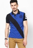 Monteil & Munero Blue Solid Polo T-Shirts