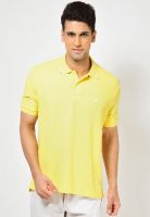 Nautica Yellow Solid Polo T-Shirts