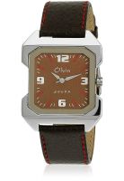 Olvin Quartz 1518 Sl05 Brown Analog Watch