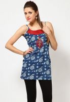 Peppertree Blue Printed Kurtis