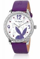 Playboy Bpb-1003-E Purple/Silver Analog Watch