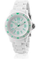 Q&Q GW76J013Y White/Green Analog Watch