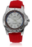 Q&Q Q798-304Y Red/Two Tone Analog Watch