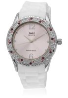 Q&Q Q833J312Y White/Pink Analog Watch