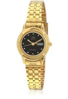 Q&Q S115-002NY Gold/Black Analog Watch