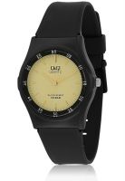 Q&Q Vq04-001 Black/Golden Analog Watch