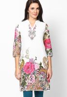 Rain & Rainbow Pink Printed Kurtis