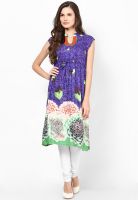 Rain & Rainbow Purple Printed Kurta