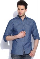 Roadster Men's Solid Casual Blue Shirt