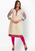 Salwar Studio White Printed Kurtis