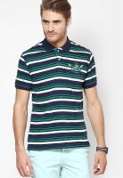 Scullers Navy Blue Regular Fit Polo T Shirt