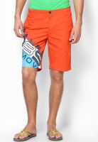 Sdl By Sweet Dreams Orange Solid Shorts