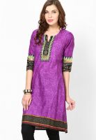 Shree Purple Printed Kurtis